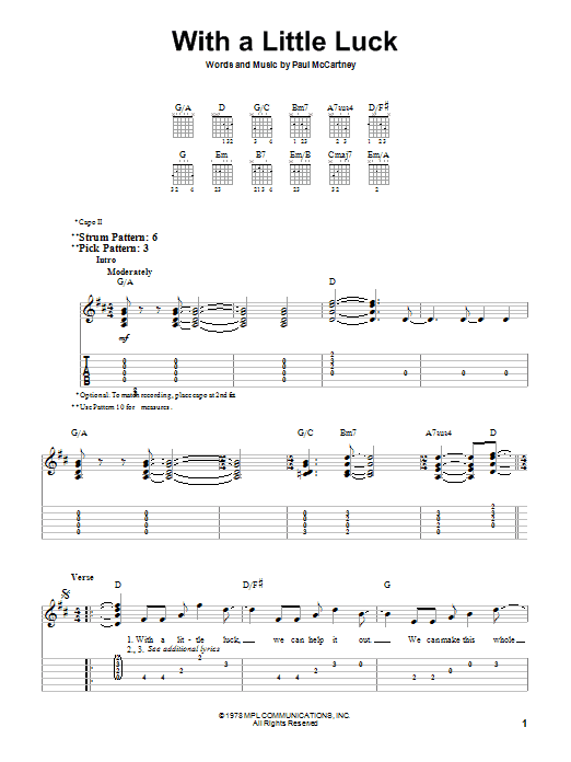 Product gallery: Page 1 of 1 With A Little Luck, Paul McCartney & Wings