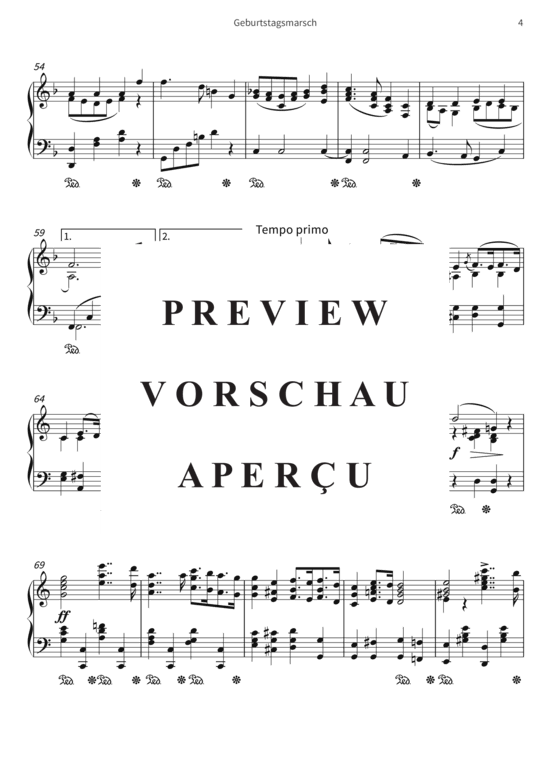 Product gallery: Page 7 of 9 Geburtstagsmarsch , , Piano Solo