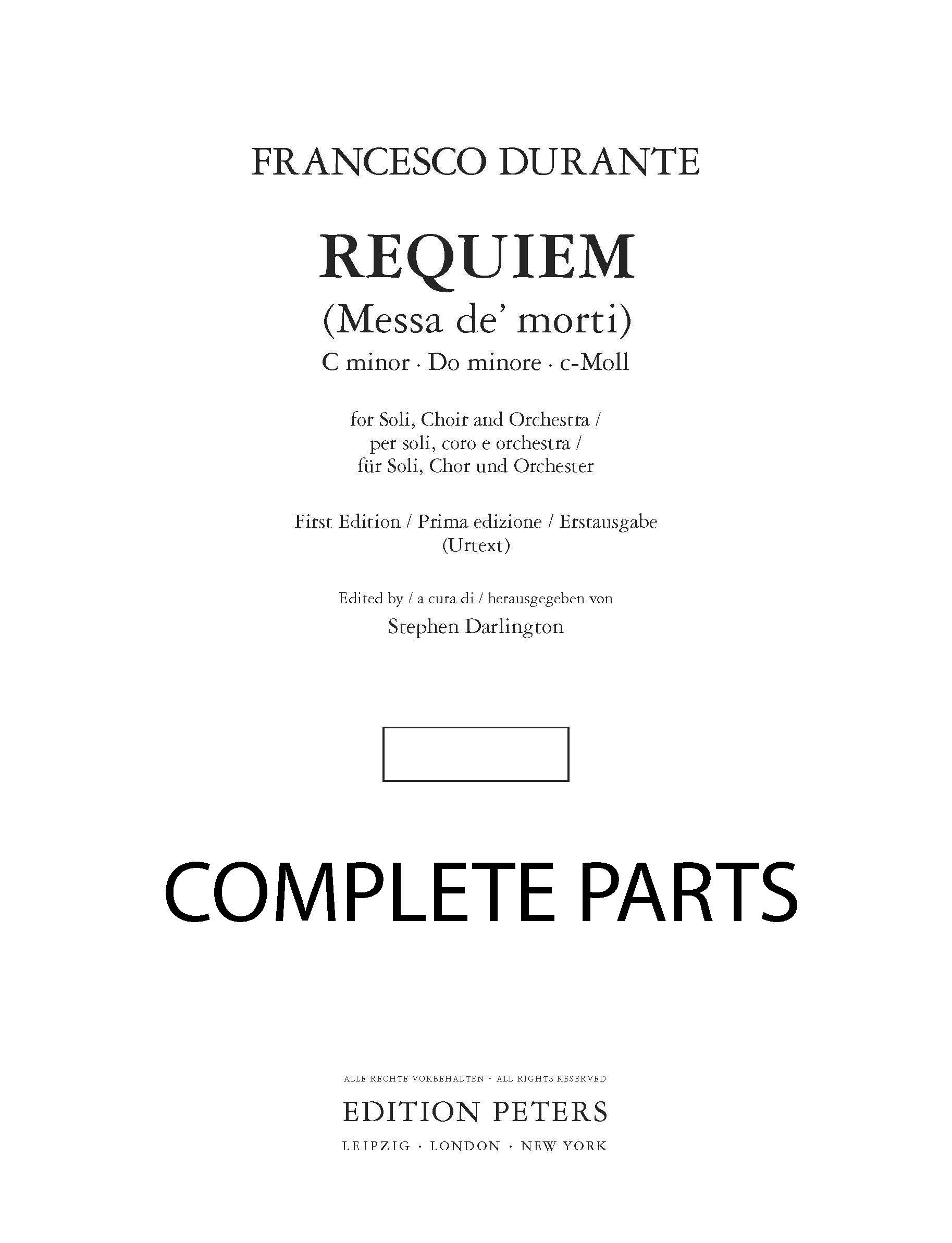 Produktbild zu: Requiem (Messa de' morti)