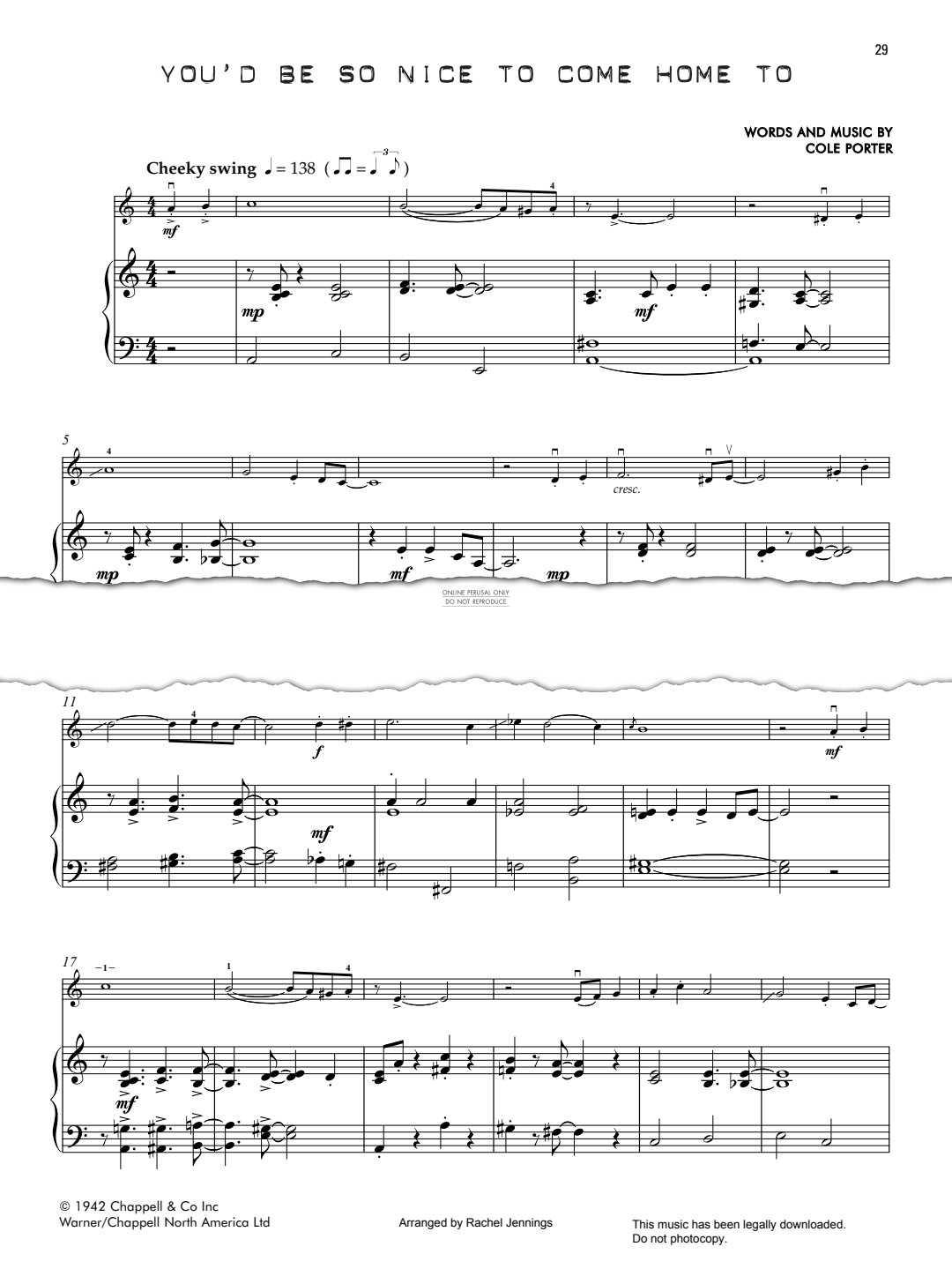 Product gallery: Page 1 of 1 You'd Be So Nice To Come Home To, Cole Porter