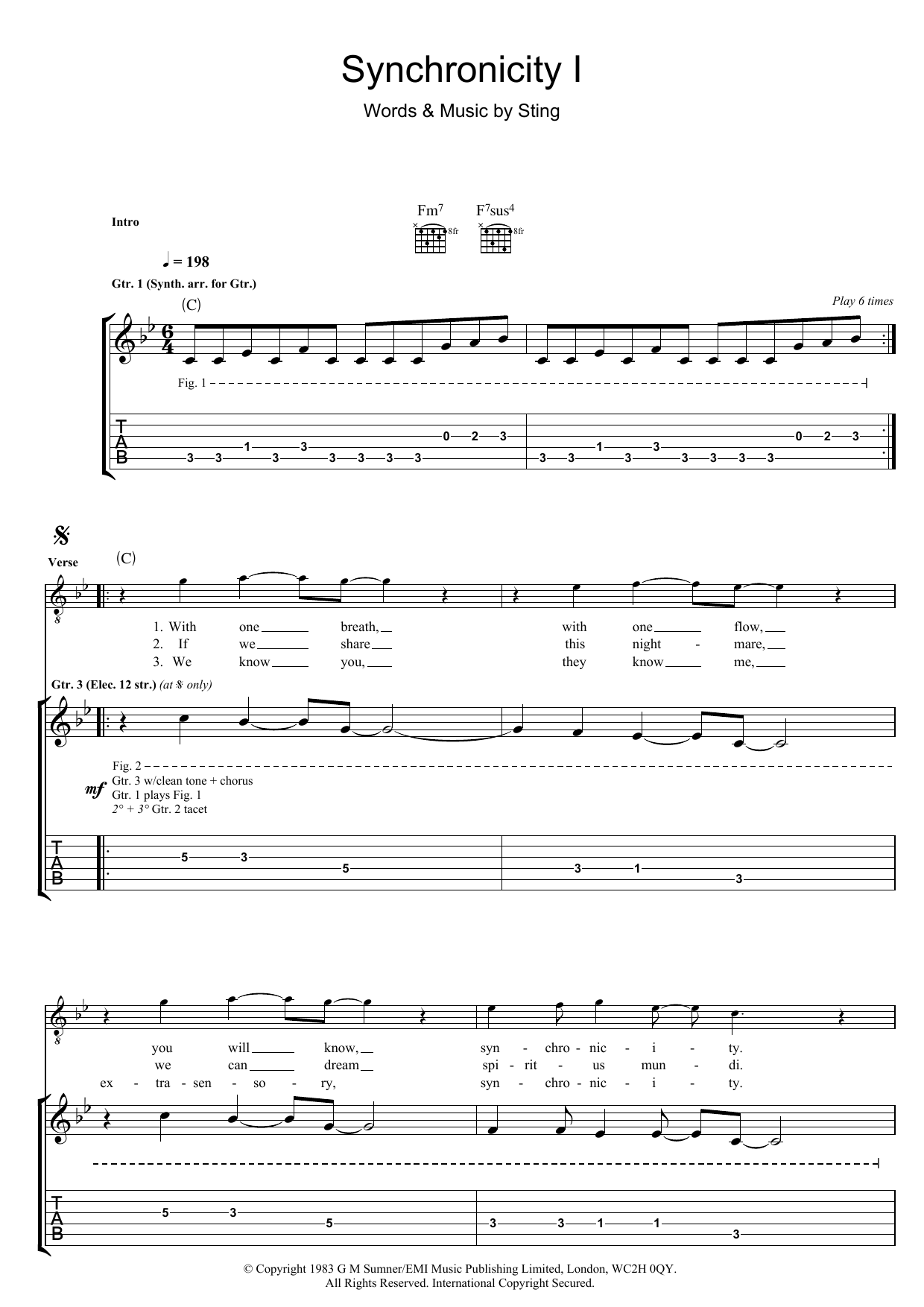Produktgalerie: Seite 1 von 1 Synchronicity I, The Police, Gitarre