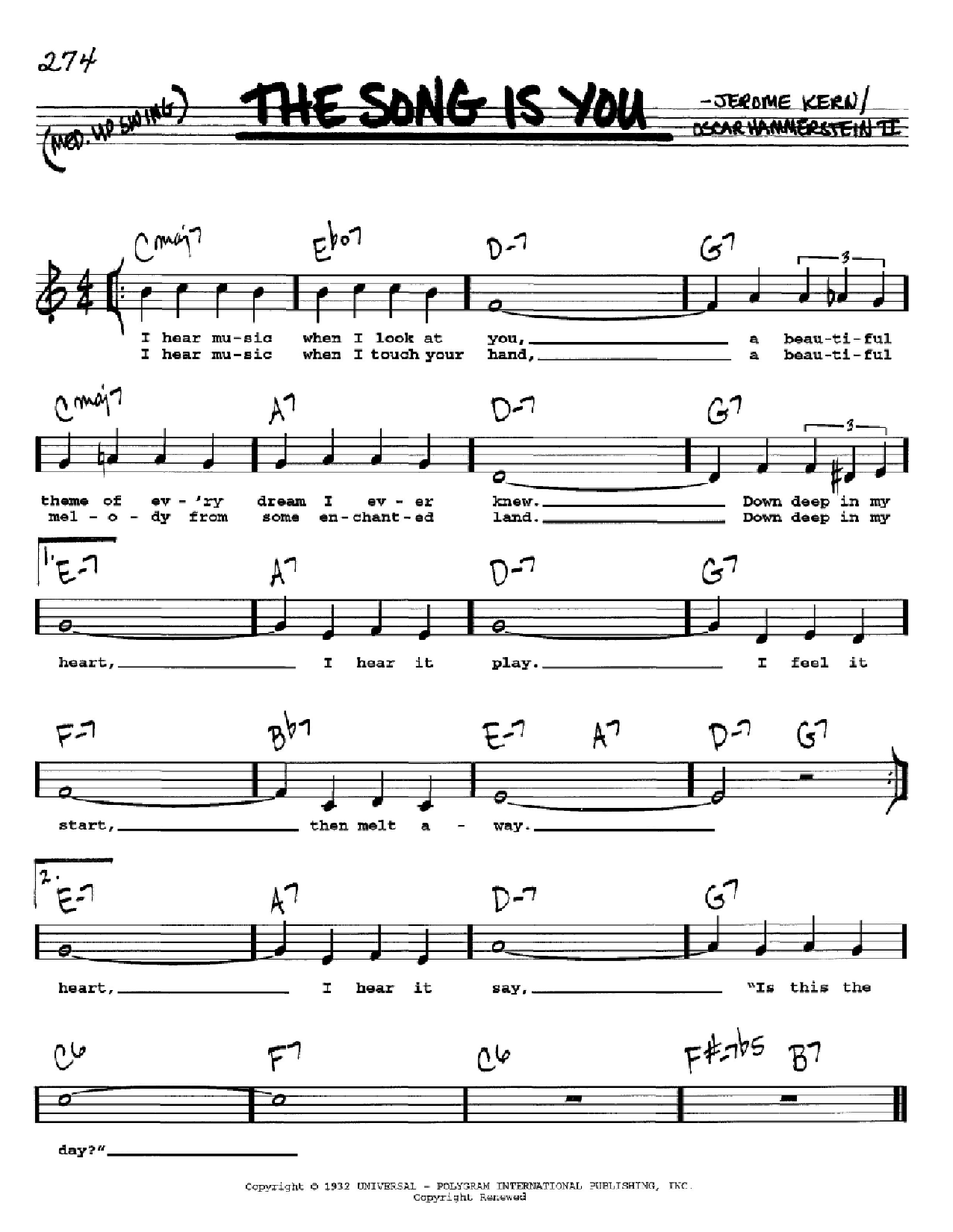 Produktbild zu: The Song Is You