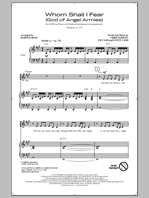 Produktbild zu: Whom Shall I Fear (God Of Angel Armies)