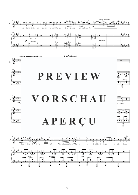 Produktgalerie: Seite 6 von 11 I Lombardi - (Act 2-II) 'La mia letizia infondere', , Sopran, Tenor und Klavier