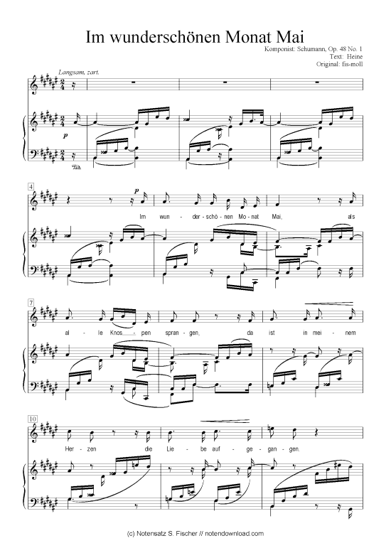 Product picture to: Im wunderschönen Monat Mai  Schumann