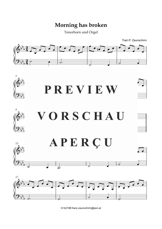 Produktgalerie: Seite 6 von 7 Morning has broken, , Tenorhorn und Orgel