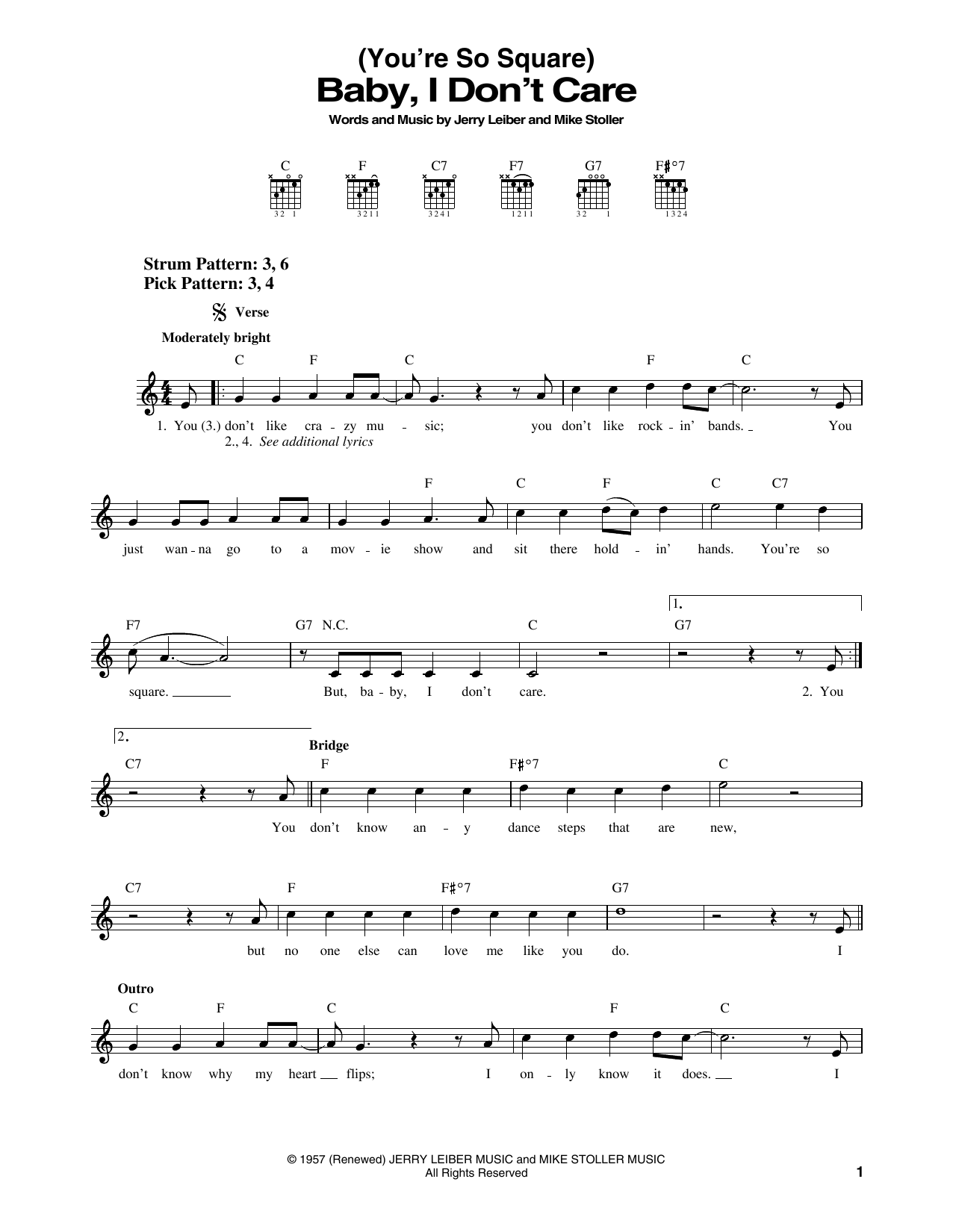 Produktgalerie: Seite 1 von 1 (You're So Square) Baby, I Don't Care, Elvis Presley, Gitarre