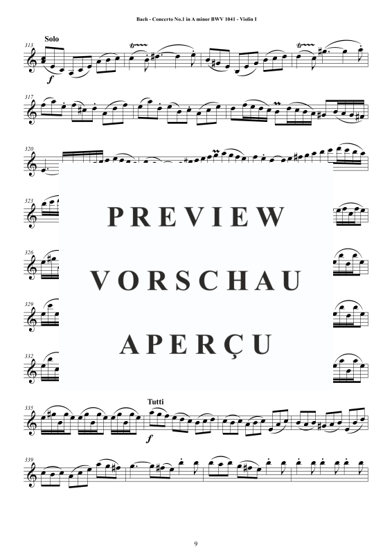 Product gallery: Page 10 of 11 Concerto No. 1 in A minor BWV 1041, , String Quartet