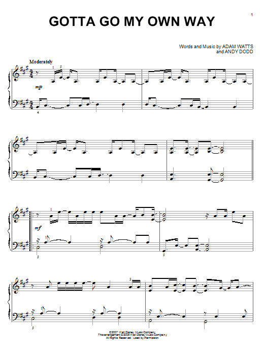 Product gallery: Page 1 of 1 Gotta Go My Own Way, High School Musical 2