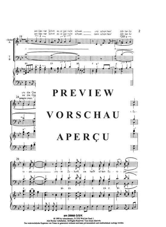 Product gallery: Page 5 of 5 Für Europa , , (mixed choir)