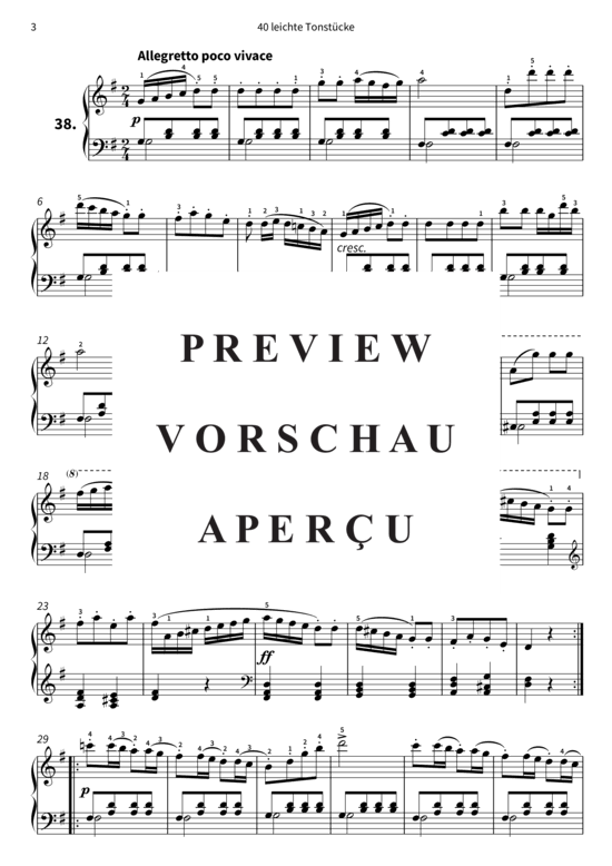 Product gallery: Page 6 of 11 40 leichte Tonstücke - op. 803, Werke 37 - 40 , , Piano Solo