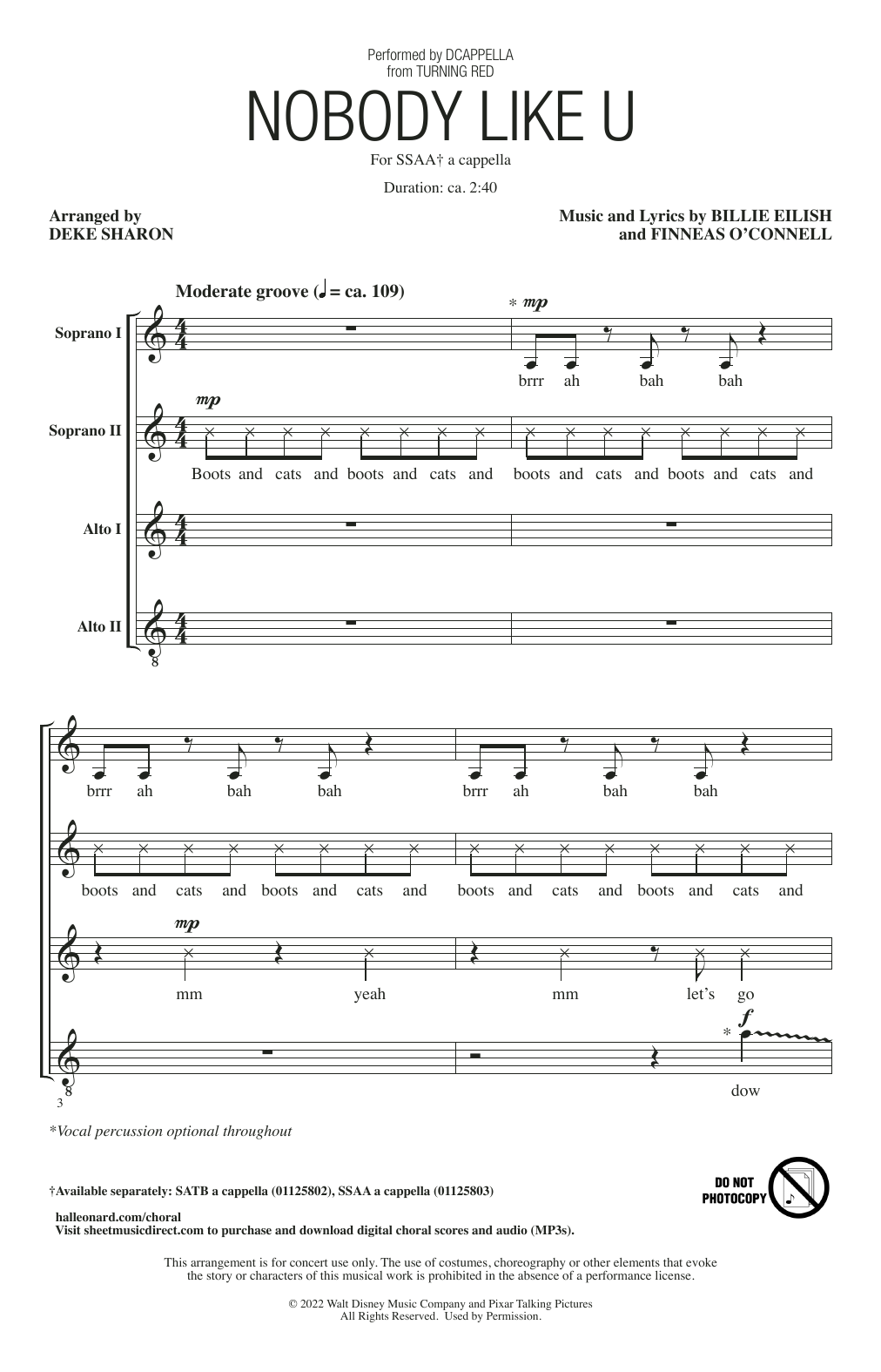 Produktgalerie: Seite 1 von 1 Nobody Like U (from Turning Red) (arr. Deke Sharon), DCappella, Chor