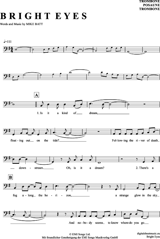 Product gallery: Page 1 of 4 Bright Eyes , Garfunkel, Art, (Posaune / Bariton)