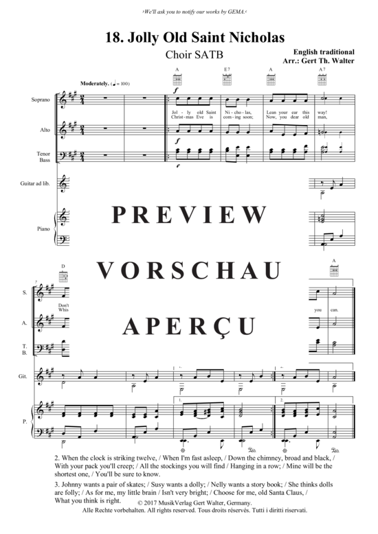 Produktbild zu: Jolly Old Saint Nicholas Traditional