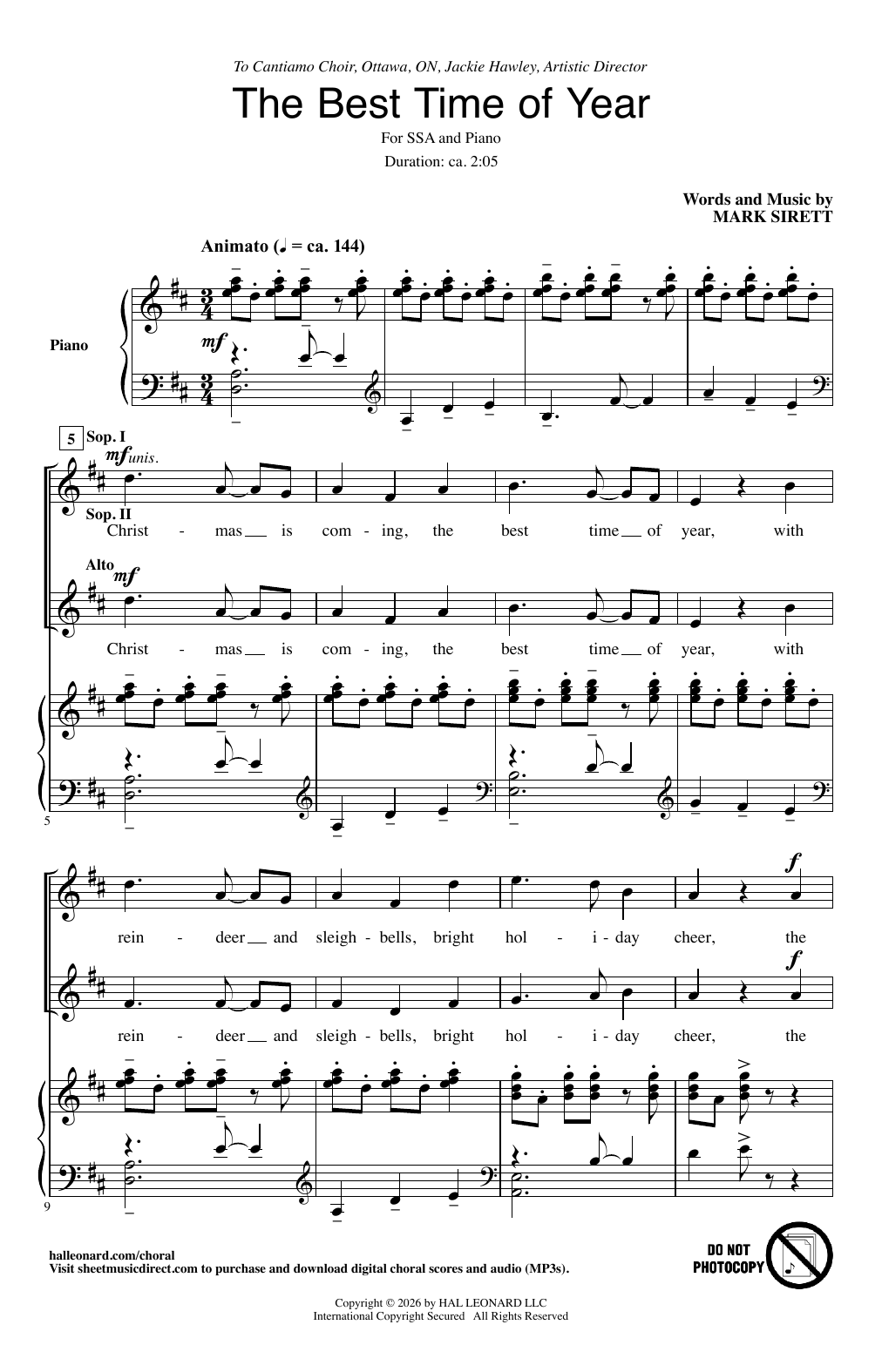 Produktgalerie: Seite 1 von 1 The Best Time Of Year, Mark Sirett, Chor