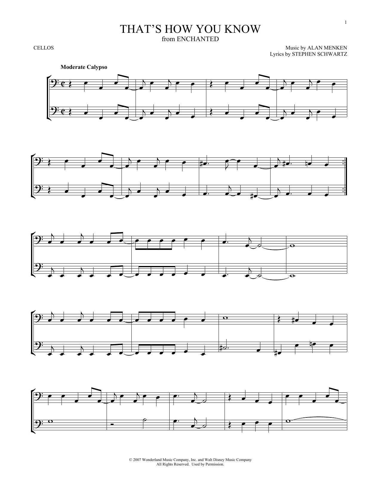 Produktgalerie: Seite 1 von 1 That's How You Know (from Enchanted), Amy Adams, Violoncello