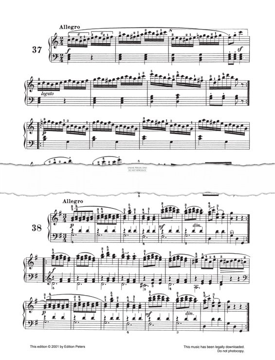 Produktgalerie: Seite 1 von 1 Allegro Op. 139 No. 37, Carl Czerny, Klavier