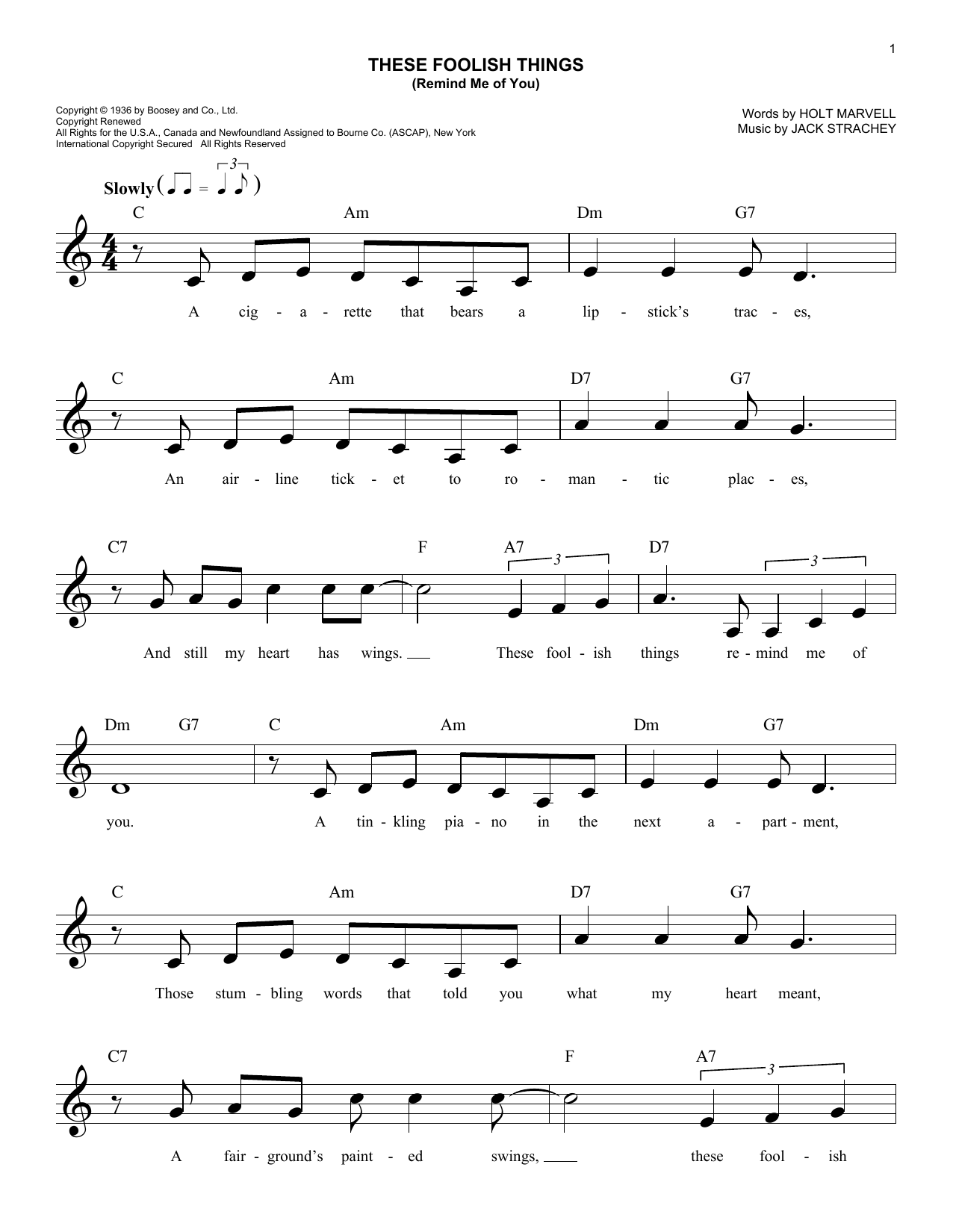 Produktbild zu: These Foolish Things (Remind Me Of You)