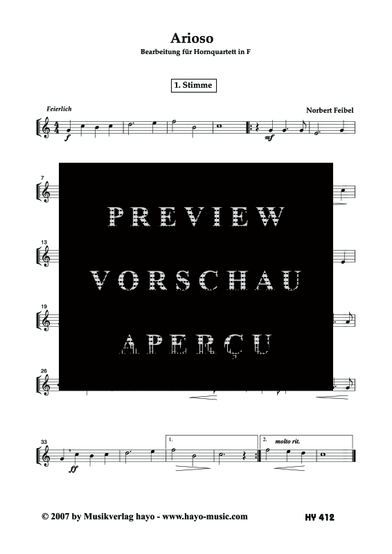 gallery: Arioso, , (Horn Quartett)