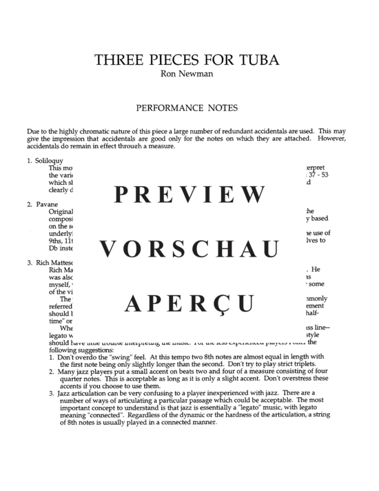 Product gallery: Page 4 of 13 Three Pieces for Tuba , , (Tuba Solo)