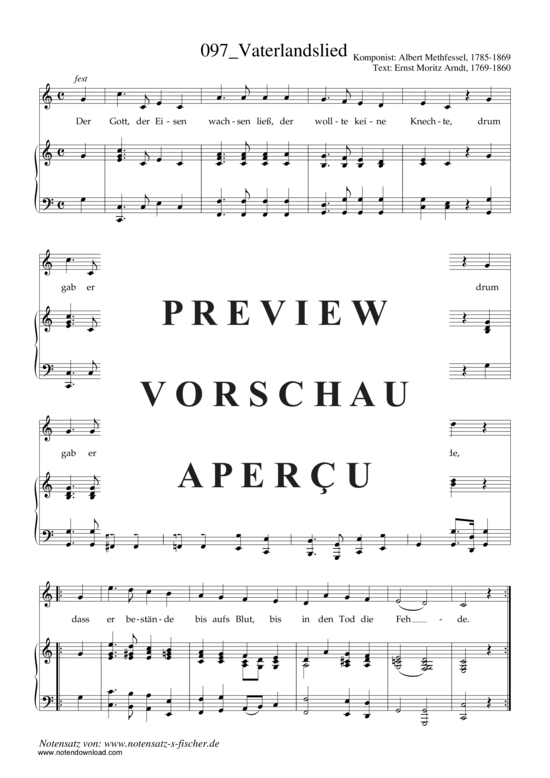 Product gallery: Page 2 of 3 Vaterlandslied , , Piano and Voice