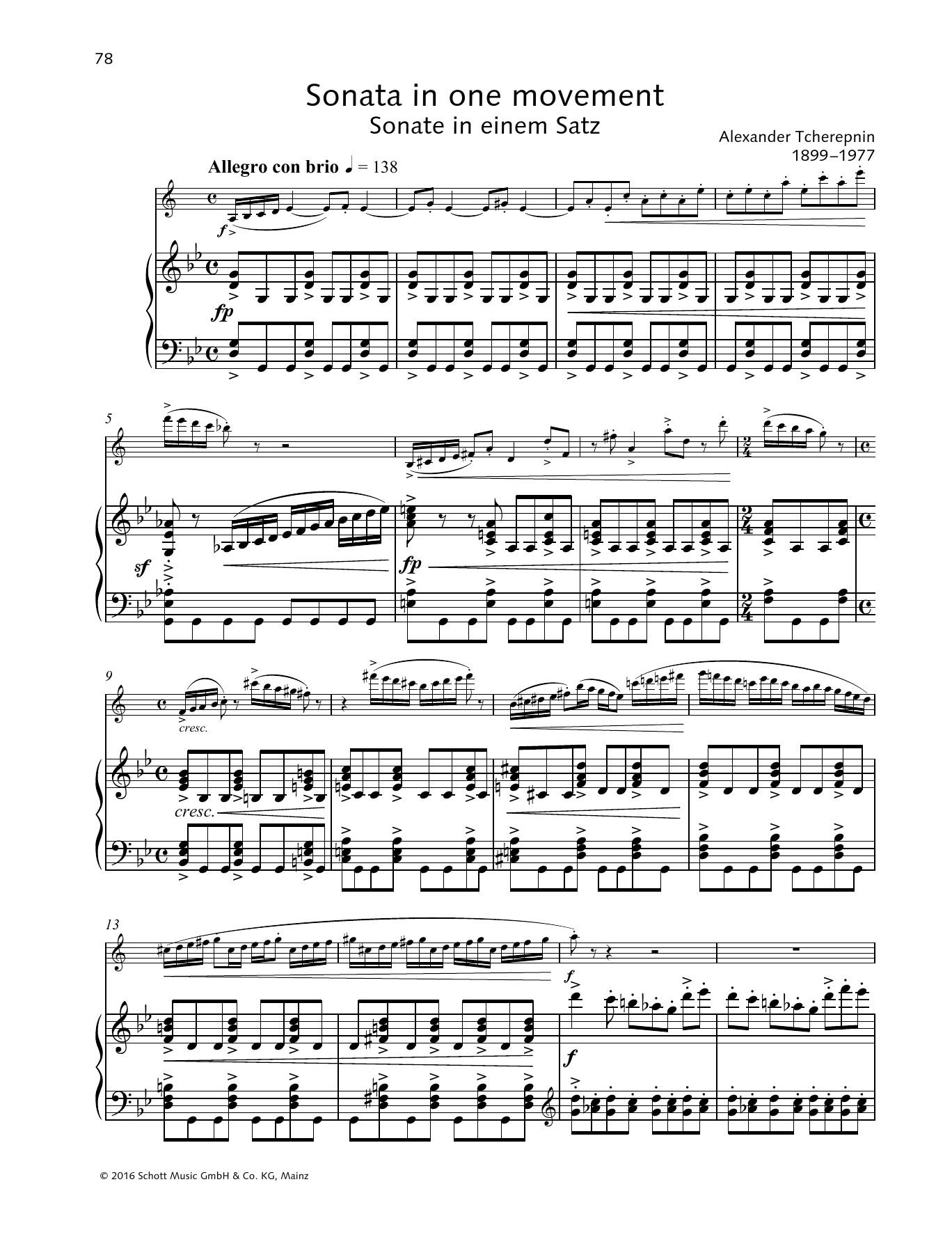 Produktbild zu: Sonata in One Movement