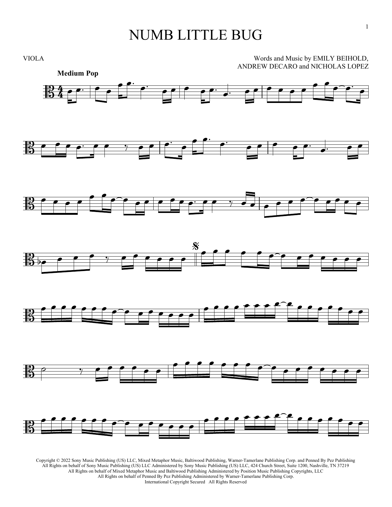 Product gallery: Page 1 of 1 Numb Little Bug, Em Beihold