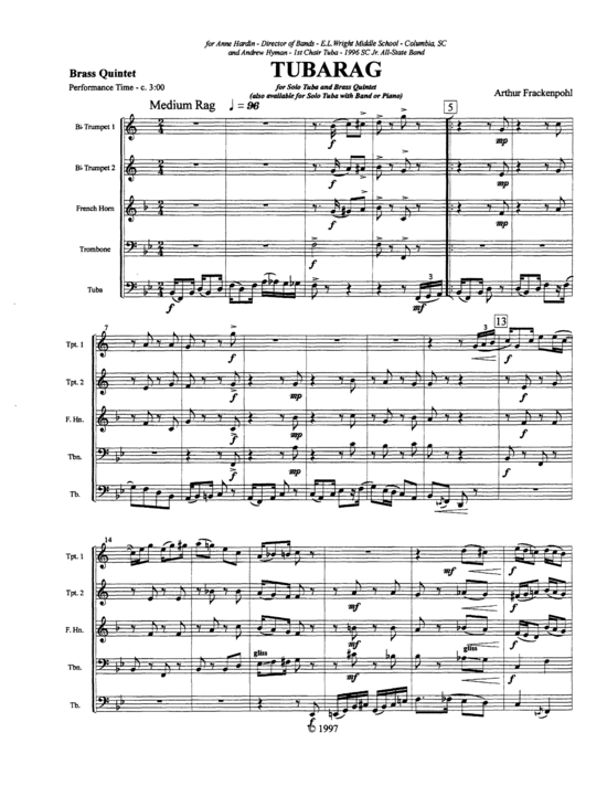 gallery: Tubarag , , (Brass quintet tuba solo)