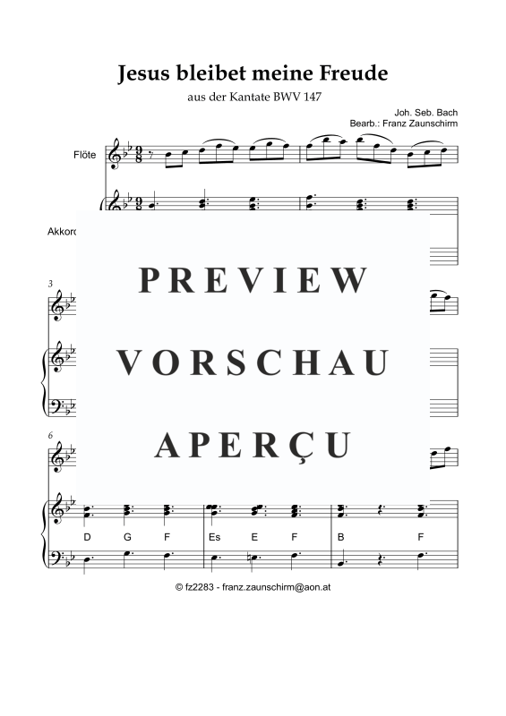 Product gallery: Page 2 of 8 Jesus bleibet meine Freude, , Flute and Accordion