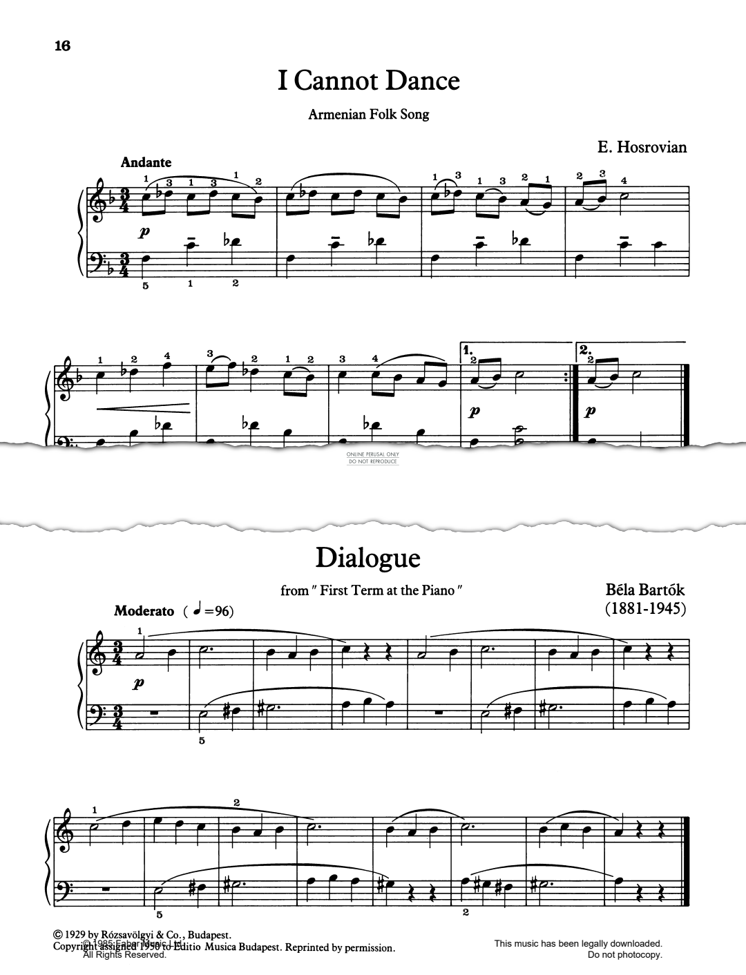 Produktgalerie: Seite 1 von 1 I Cannot Dance, E Hosrovian, Klavier