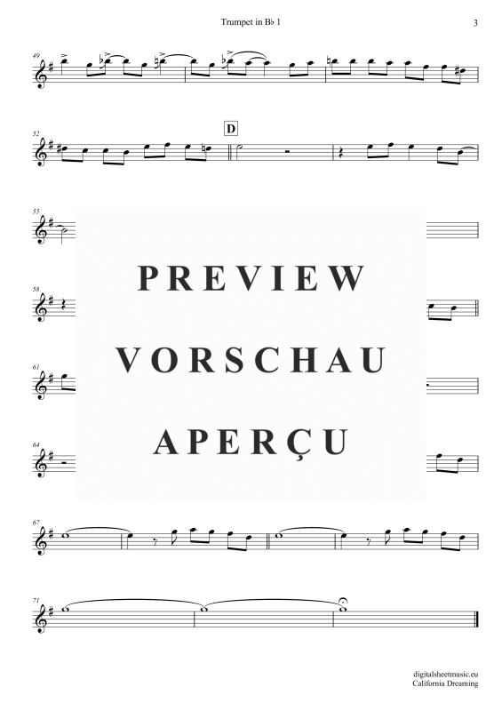 gallery: California Dreamin, Mamas & Papas, (Trompeten Trio + Klavier)