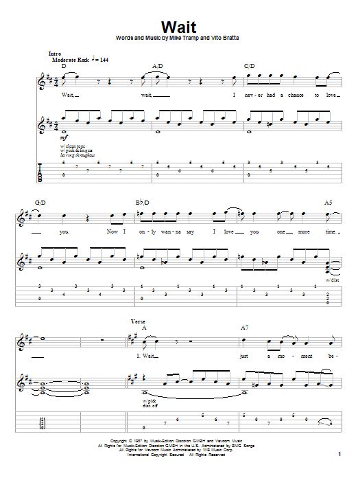 Produktgalerie: Seite 1 von 1 Wait, White Lion, Gitarre