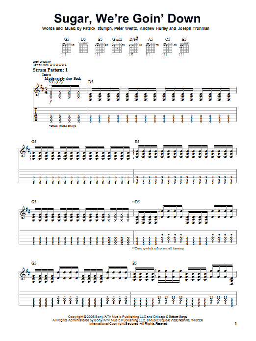 Produktgalerie: Seite 1 von 1 Sugar, We're Goin' Down, Fall Out Boy, Gitarre