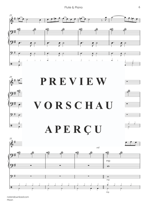 Produktgalerie: Seite 8 von 11 Moon, , Querflöte und Klavier - E-Bass und Drum Set optional