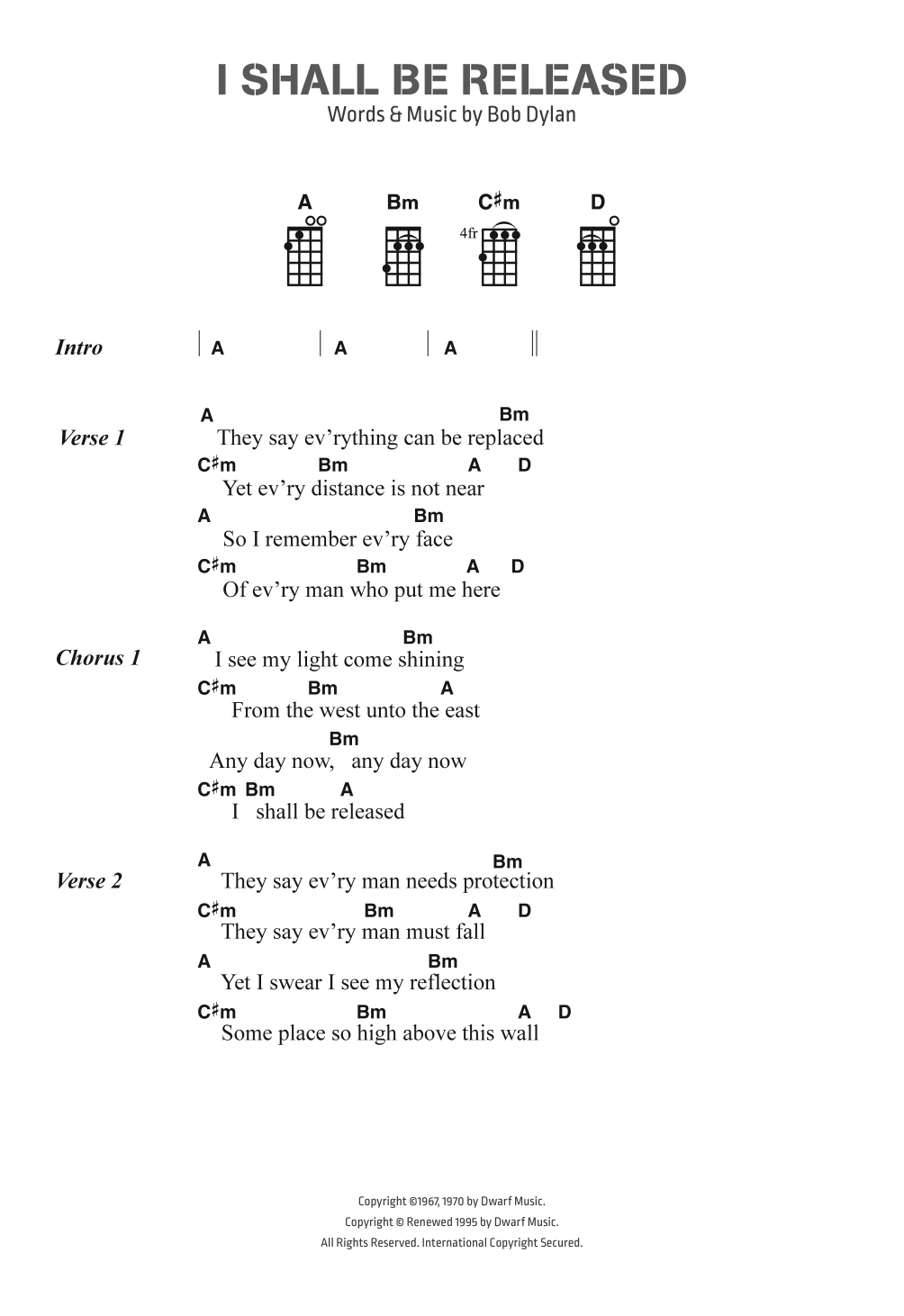 Product gallery: Page 1 of 1 I Shall Be Released, Bob Dylan