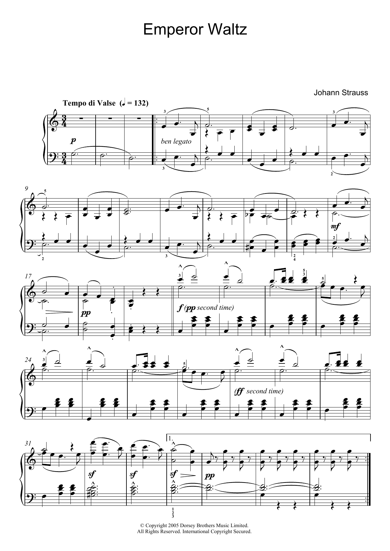 Product gallery: Page 1 of 1 Emperor Waltz, Johann Strauss II