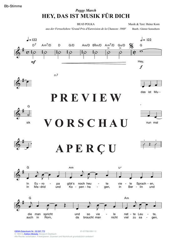 gallery: Hey, das ist Musik für dich , March, Peggy, (Melodie-Stimmen in C/B/Es)