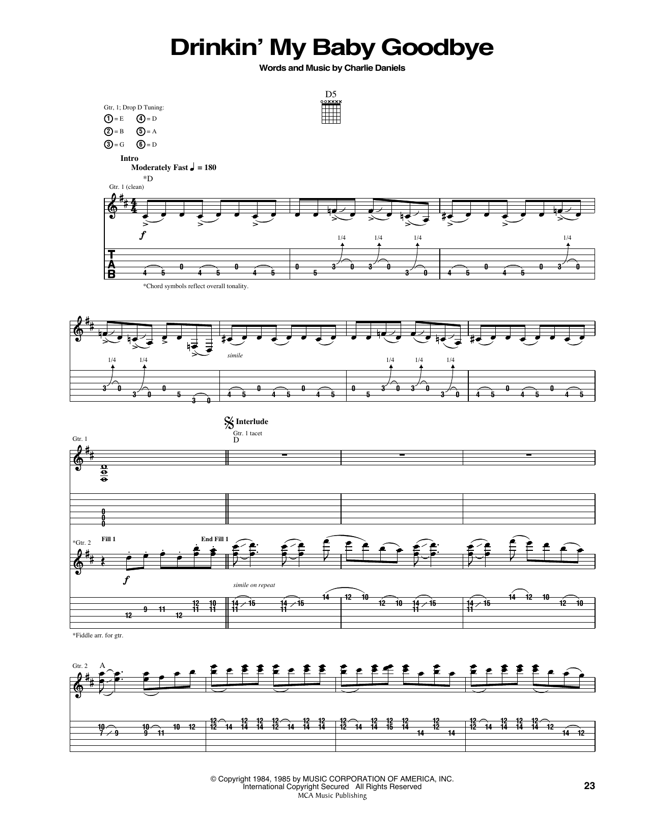 Product gallery: Page 1 of 1 Drinkin' My Baby Goodbye, Charlie Daniels Band