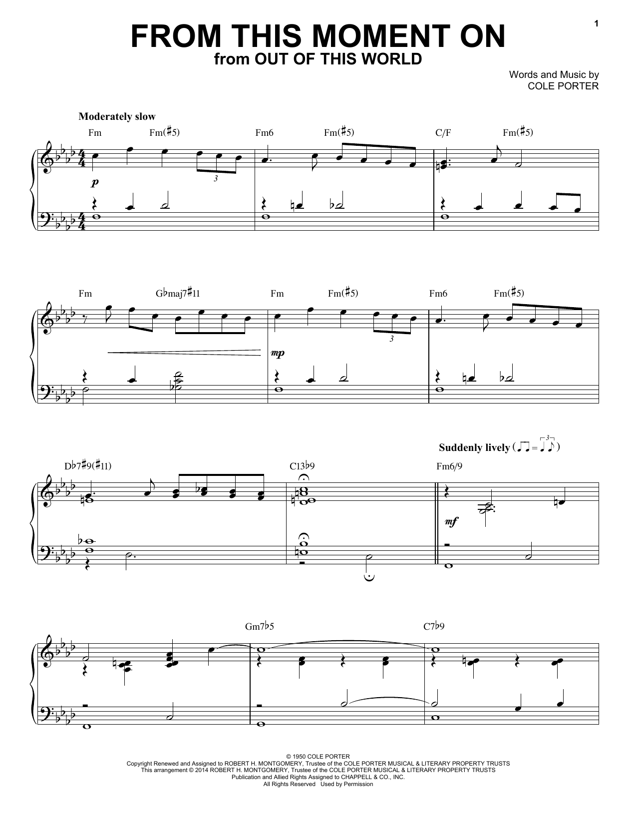 Product picture to: From This Moment On [Jazz version] (from Kiss Me, Kate) (arr. Brent Edstrom)