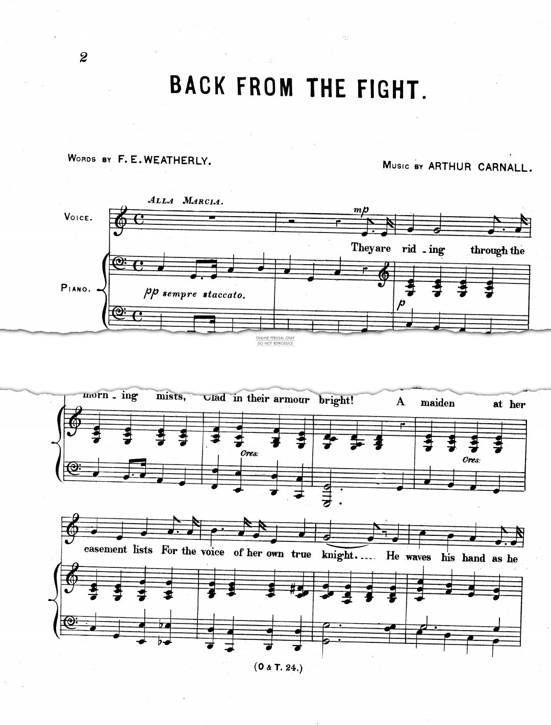 Produktgalerie: Seite 1 von 1 Back From The Fight, Arthur Carnall, Gesang, Klavier