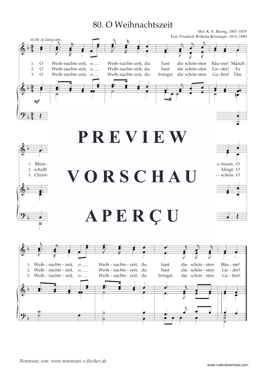Product picture to: O Weihnachtszeit K. E. Hering, 1807-1879 