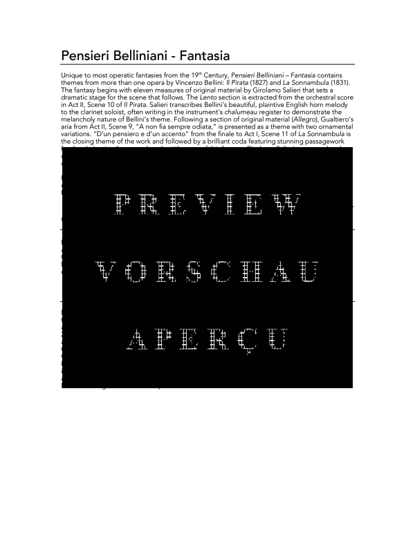 Product gallery: Page 4 of 11 Pensieri Belliniani - Fantasia, , (clarinet in Bb and piano)