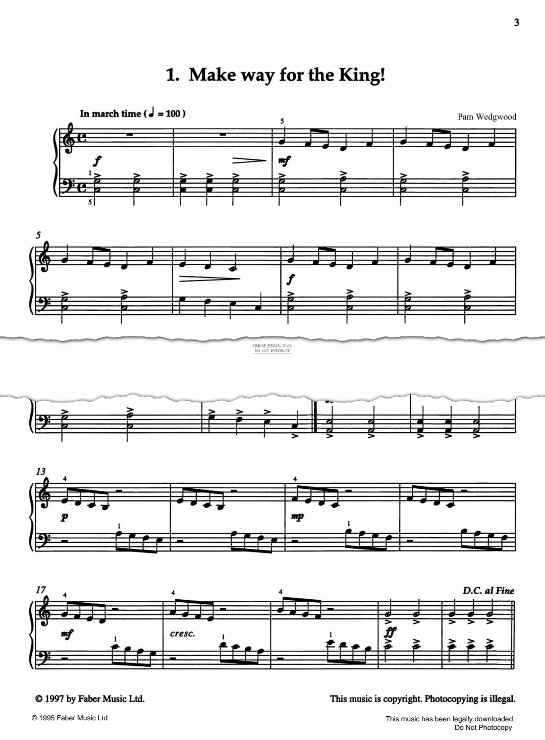Produktgalerie: Seite 1 von 1 Make Way For The King, Pam Wedgwood, Klavier