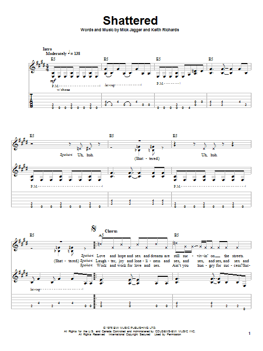 Produktgalerie: Seite 1 von 1 Shattered, The Rolling Stones, Gitarre