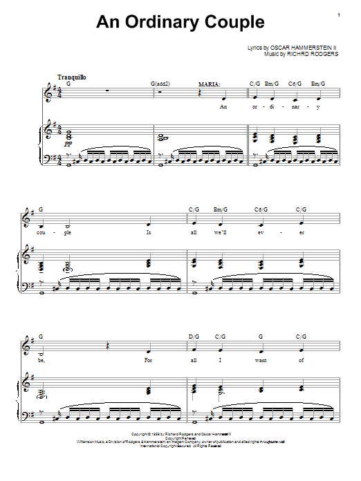 Product gallery: Page 1 of 1 An Ordinary Couple, Rodgers & Hammerstein