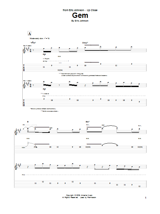 Product gallery: Page 1 of 1 Gem, Eric Johnson