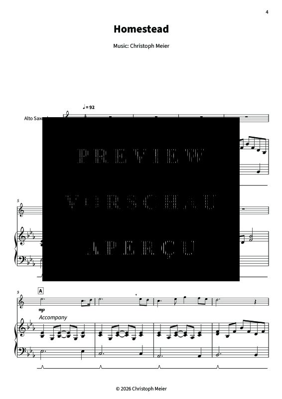 gallery: Homestead - Gentle Melodies for Weddings, Church, and Other Occasions, , Altsaxophon und Klavier