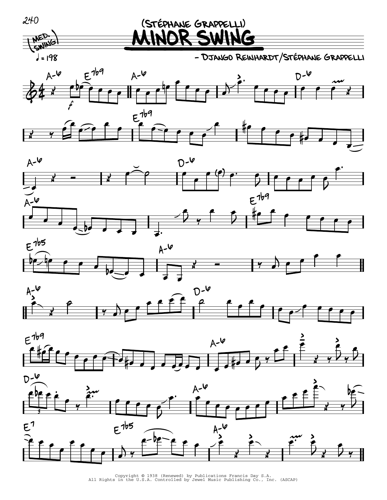 Product picture to: Minor Swing (solo only)