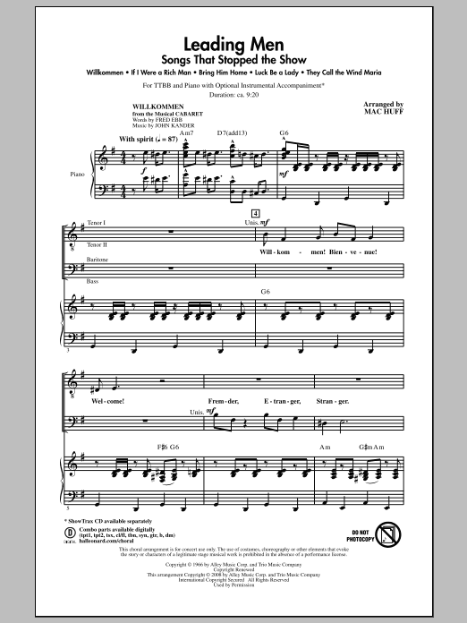 Produktbild zu: Leading Men: Songs That Stopped The Show (Medley)