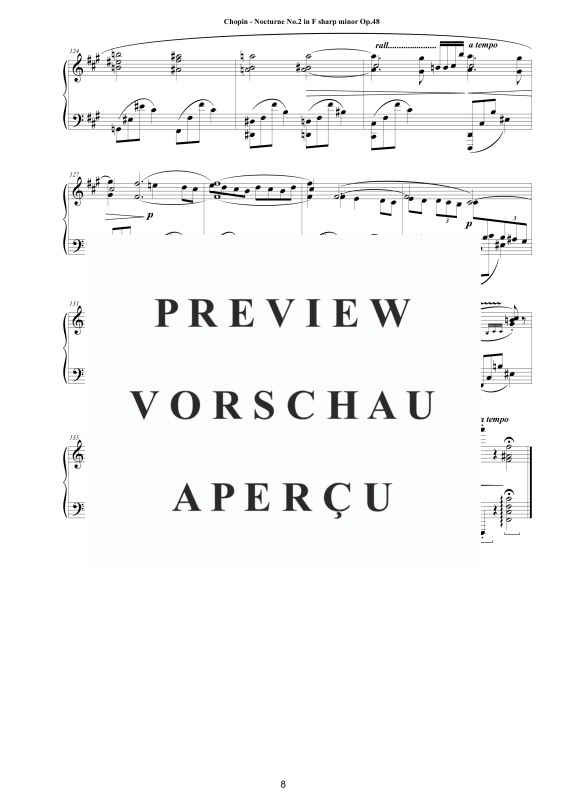 Produktgalerie: Seite 9 von 9 Nocturne Nr. 2 Fis-Moll op. 48, , Klavier Solo